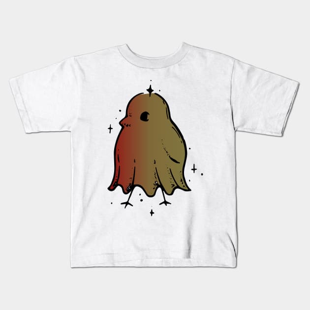 baby chick ghost Kids T-Shirt by lazykitty